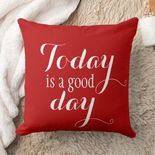 あなたのおもしろいことわざ:今日は良い日だ クッション (ブランケット)