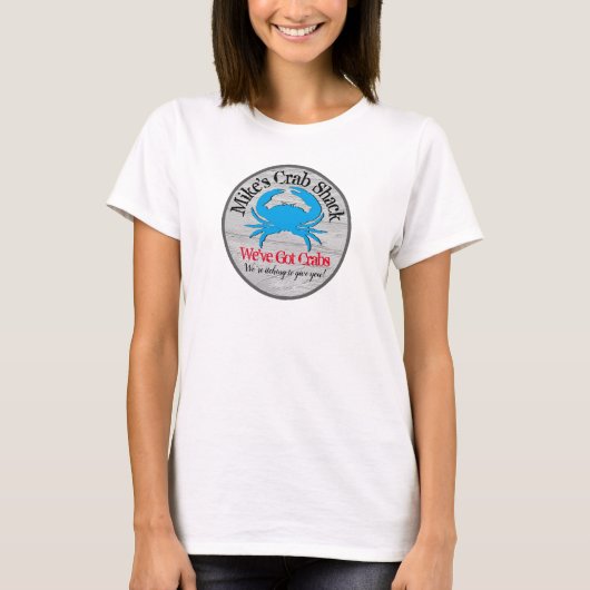 あなたのおもしろいテキストをカニにする Tシャツ (正面)