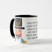 あなたのおもしろい文字を追加し伝統的て マグカップ (正面左)