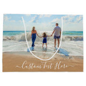 あなたのお写真とテキストが入ったオリジナルギフトバッグ ラージペーパーバッグ (裏面)