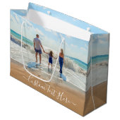 あなたのお写真とテキストが入ったオリジナルギフトバッグ ラージペーパーバッグ (正面アングル)