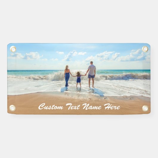 あなたのお写真とテキストでカスタムフォトバナー 横断幕 (横)