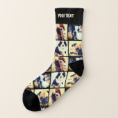 あなたのお写真を追加 カスタム写真とテキスト ソックス (左外側)