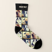 あなたのお写真を追加 カスタム写真とテキスト ソックス (右外側)