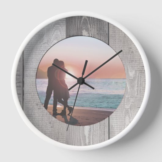 あなたのお写真を飾るバーンウッドの家飾り 壁時計 (正面)