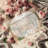 あなたのお写真 ローズゴールド ダマスク フローラル ウェディング 招待状