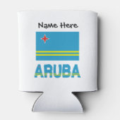 あなたのお名前とアルバの国旗 缶クーラー (裏面)