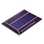 あなたのお名前 エレガント パープル 高校 ノートブックカスタム ノートブック (左側)