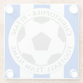 あなたのお名前＋サッカーチーム名のグラスコースター ガラスコースター (裏面)