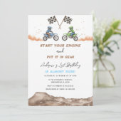 あなたのお子様の初めてのバイク誕生日 招待状 (スタンド正面)