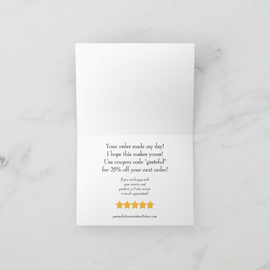 あなたのお店が最高!サンキューレター サンキューカード (内部)