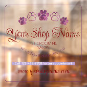 あなたのお店の名前 ペットサロン ビジネスフロント ウィンドウサイン (シート2)