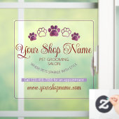 あなたのお店の名前 ペットサロン ビジネスフロント ウィンドウサイン (ホーム)