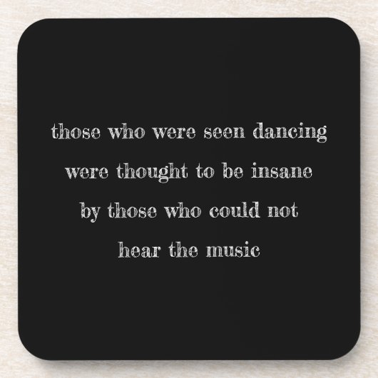 あなたのお気に入りのことわざカスタム引用文ブラックスローピル コースター (正面)