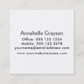 あなたのお気に入りのなイメージを加えそして背部を個人化して下さい スクエア名刺 (裏面)