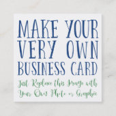 あなたのお気に入りのなイメージを加えそして背部を個人化して下さい スクエア名刺 (正面)