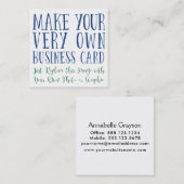 あなたのお気に入りのなイメージを加えそして背部を個人化して下さい スクエア名刺 (正面/裏面)