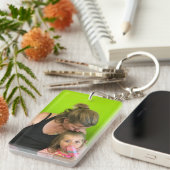 あなたのお気に入りのな写真が付いているパーソナライズなキーホルダー キーホルダー (正面右)