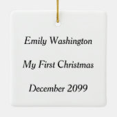 あなたのお気に入りのな写真の陶磁器のオーナメント セラミックオーナメント (裏面)