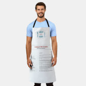 あなたのお気に入りのビーガンレシピオールオーバープリントエプロン エプロン (着用した状態)