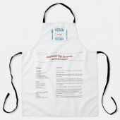 あなたのお気に入りのビーガンレシピオールオーバープリントエプロン エプロン (正面)