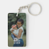 あなたのお気に入りの写真とマ最高のマ・エバ文字 キーホルダー (裏面)