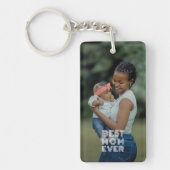 あなたのお気に入りの写真とマ最高のマ・エバ文字 キーホルダー (正面)