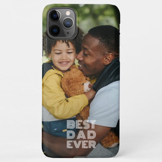 あなたのお気に入りの写真と最高のパパの文字 iPhoneケース (裏面)