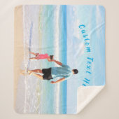 あなたのお気に入りの写真シャーパブランケットとカスタム文字 シェルパブランケット (正面)