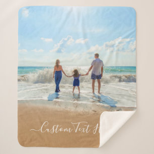 あなたのお気に入りの写真シャーパブランケットカスタム文字 シェルパブランケット