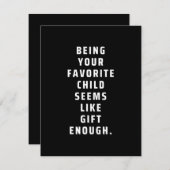 あなたのお気に入りの子供は十分なギフトのように見える( セーブザデート (正面/裏面)