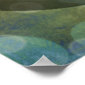 あなたのお気に入りの引用文の明るい金ゴールドのブグランジ泡音 ポスター (角)