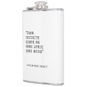 あなたのお気に入りの引用文または歌の歌詞 – カスタムウィスキー フラスク (左)