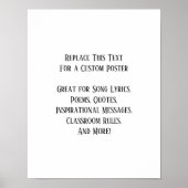 あなたのお気に入りの引用文シンプルブラックオンホワイト ポスター (正面)