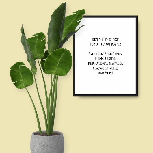 あなたのお気に入りの引用文シンプルブラックオンホワイト ポスター