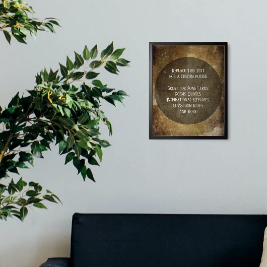 あなたのお気に入りの引用文ブラウンが擦りグランジ傷 ポスター