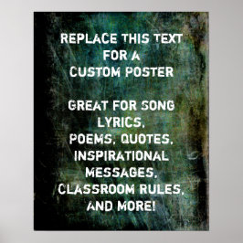 あなたのお気に入りの引用文濃い濃いテクスチグランジャ ポスター