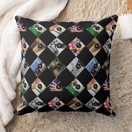 あなたのお気に入りの種類の1つを作るために9枚の写真 クッション (ブランケット)