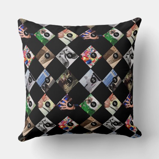 あなたのお気に入りの種類の1つを作るために9枚の写真 クッション (裏面)