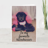 **あなたのお気に入りの誕生日の私の「ヘアドレス」 カード (正面)