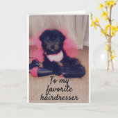 **あなたのお気に入りの誕生日の私の「ヘアドレス」 カード (黄色い花)