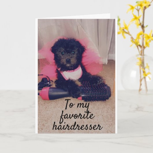 **あなたのお気に入りの誕生日の私の「ヘアドレス」 カード (黄色い花)