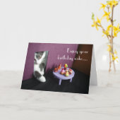 あなたのお誕生日ケーキを…楽しんで下さい カード (黄色い花)