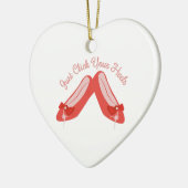 あなたのかかとをクリック セラミックオーナメント (左)