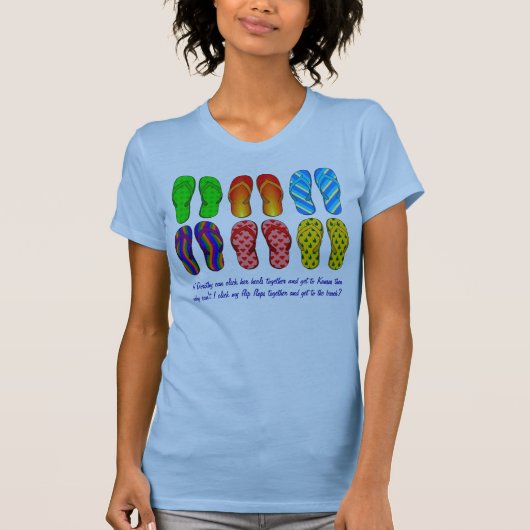 あなたのかかとを一緒にクリック Tシャツ (正面)