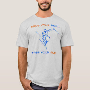 あなたのかかとを放して下さい、あなたの心の青のTシャツを放して下さい Tシャツ