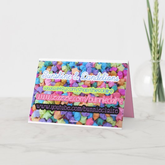 あなたのかわいく甘い考えることはピンクで梳きます カード (裏面)