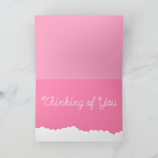 あなたのかわいく甘い考えることはピンクで梳きます カード (内部)