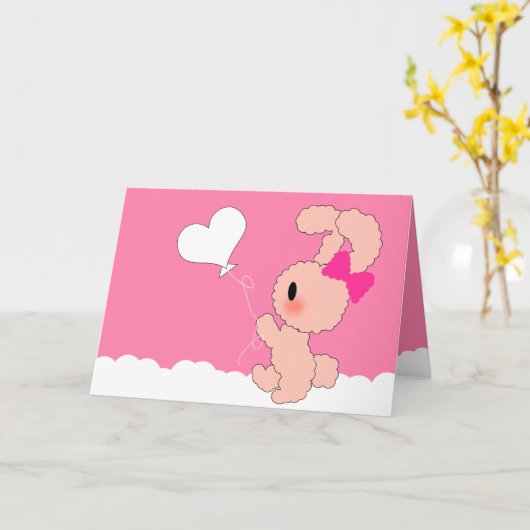 あなたのかわいく甘い考えることはピンクで梳きます カード (黄色い花)