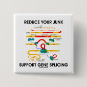 あなたのがらくたサポート遺伝子の接続を減らして下さい(RNAのユーモア) 缶バッジ (正面)